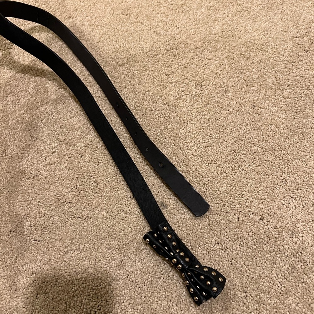 Cute black belt with bow
